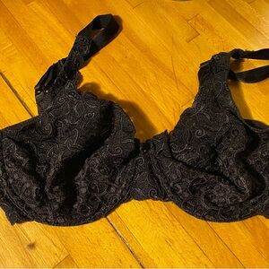 Bali Black Floral Lace Bra